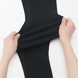 婦人　ストレッチリブ編み　腹巻つきレギンス（十分丈／マタニティ）