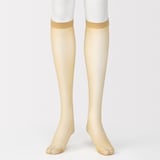 婦人　サポートタイプ・２０デニール　ひざ下丈ストッキング（３足組）