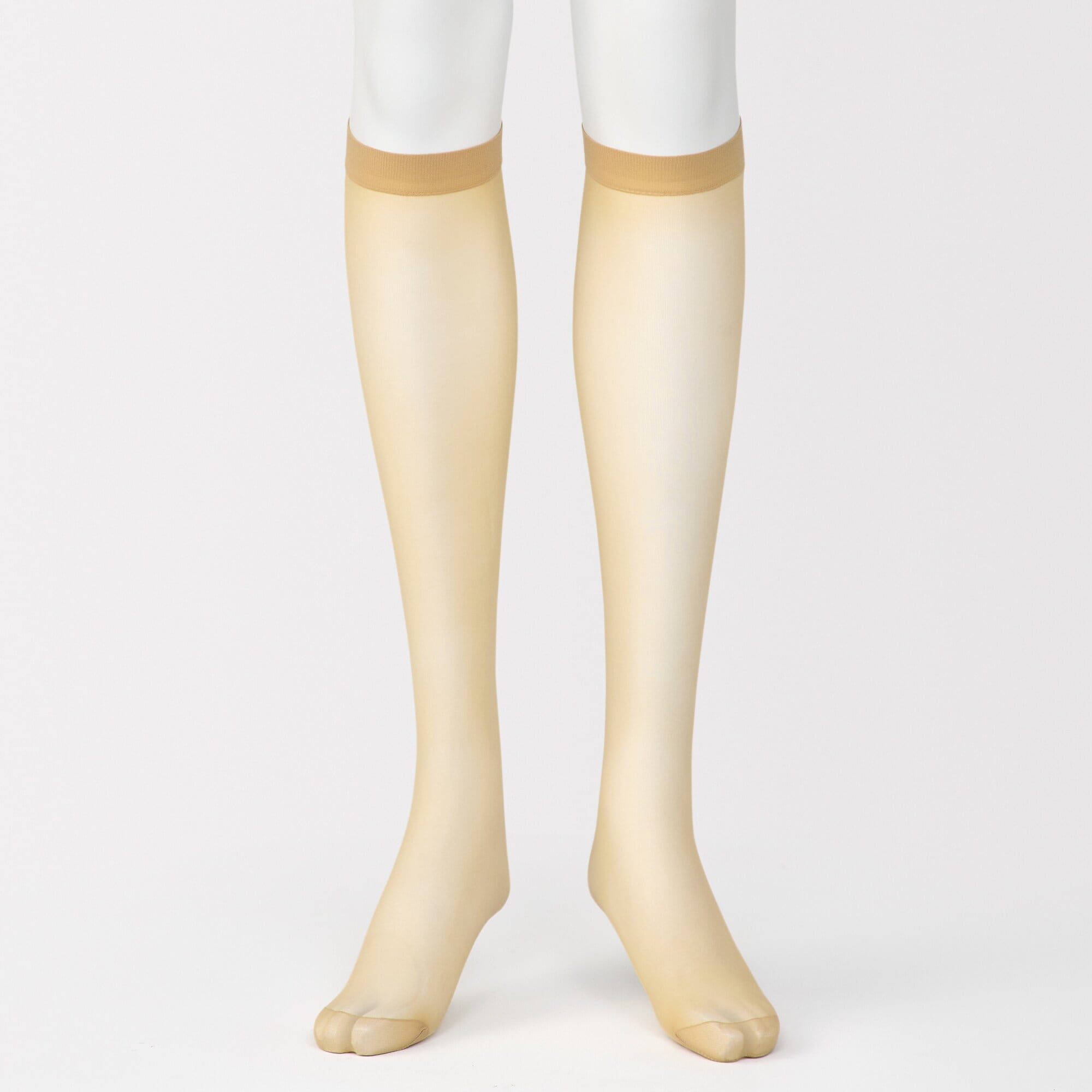 婦人　サポートタイプ・２０デニール　ひざ下丈ストッキング（３足組）