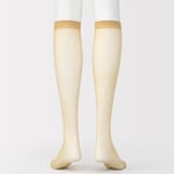 婦人　サポートタイプ・２０デニール　ひざ下丈ストッキング（３足組）