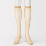 婦人　サポートタイプ・２０デニール　ひざ下丈ストッキング（３足組）