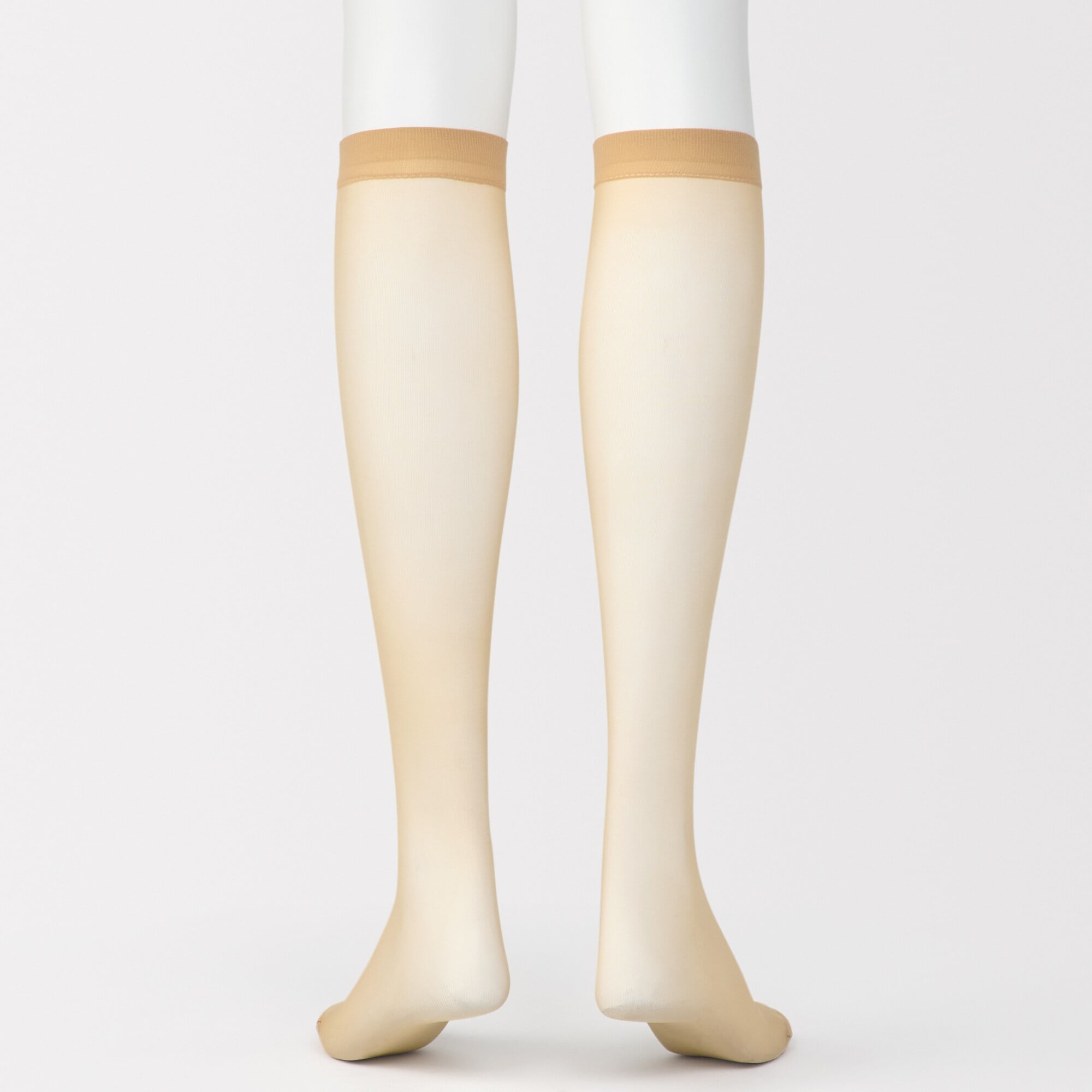 婦人　サポートタイプ・２０デニール　ひざ下丈ストッキング（３足組）