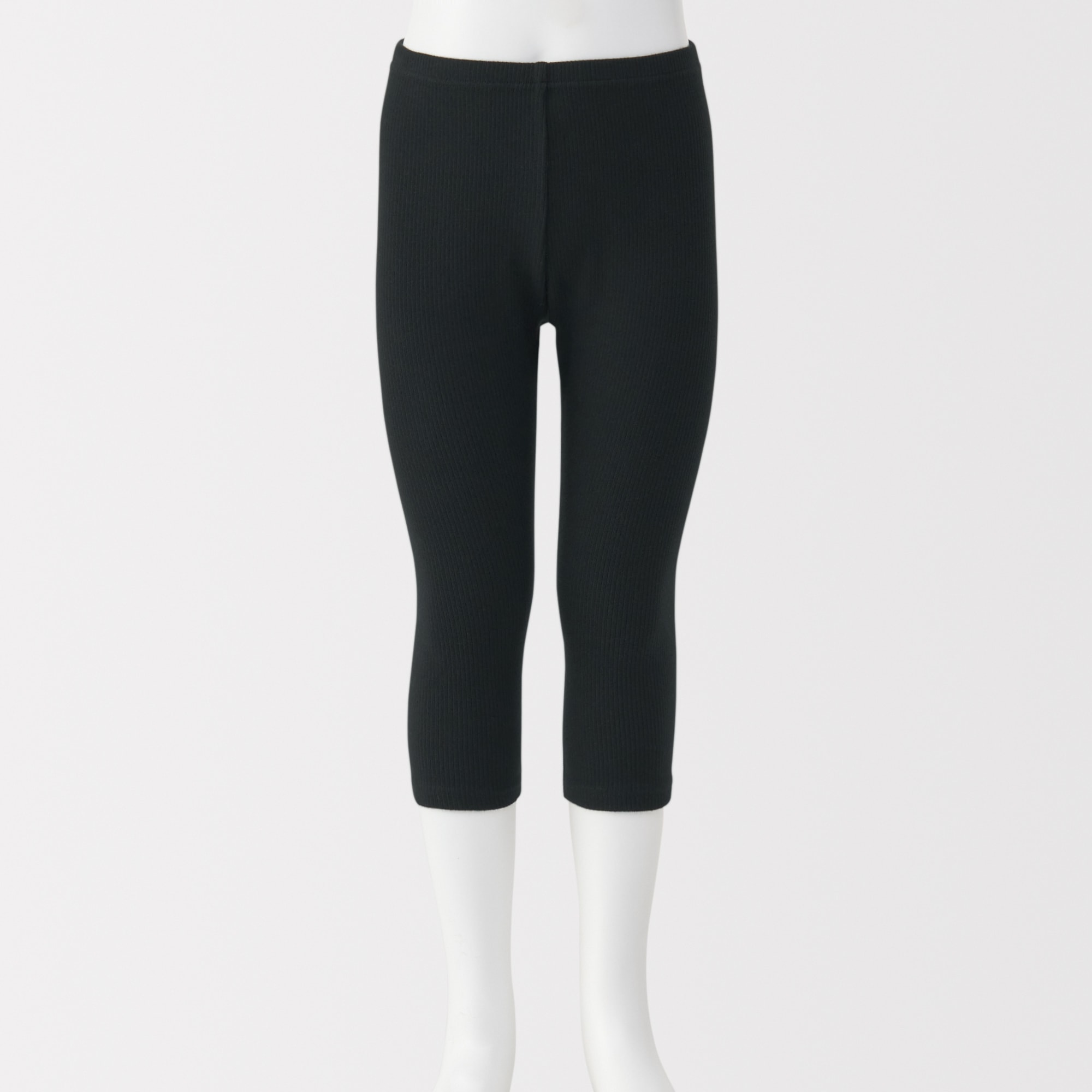 キッズ　ストレッチリブ編み　レギンス（七分丈）