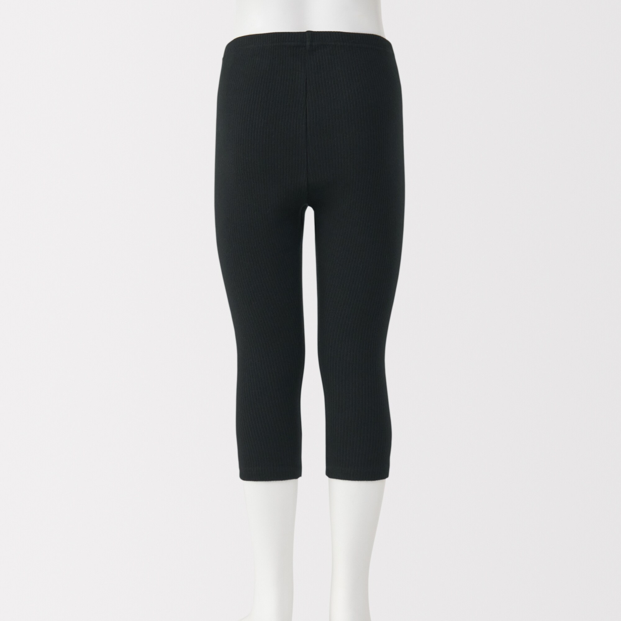 キッズ　ストレッチリブ編み　レギンス（七分丈）