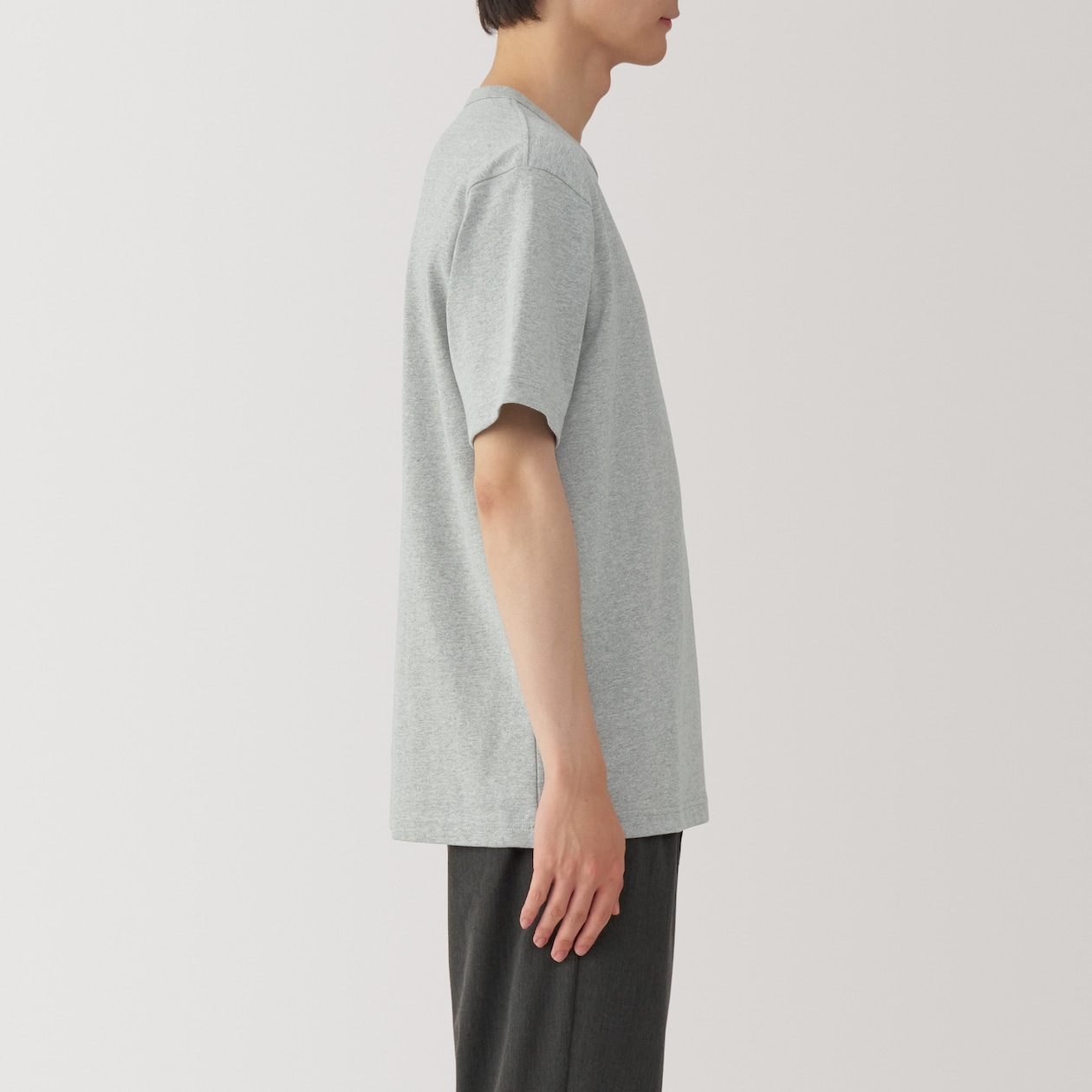 紳士　洗いざらし太番手クルーネック半袖Ｔシャツ