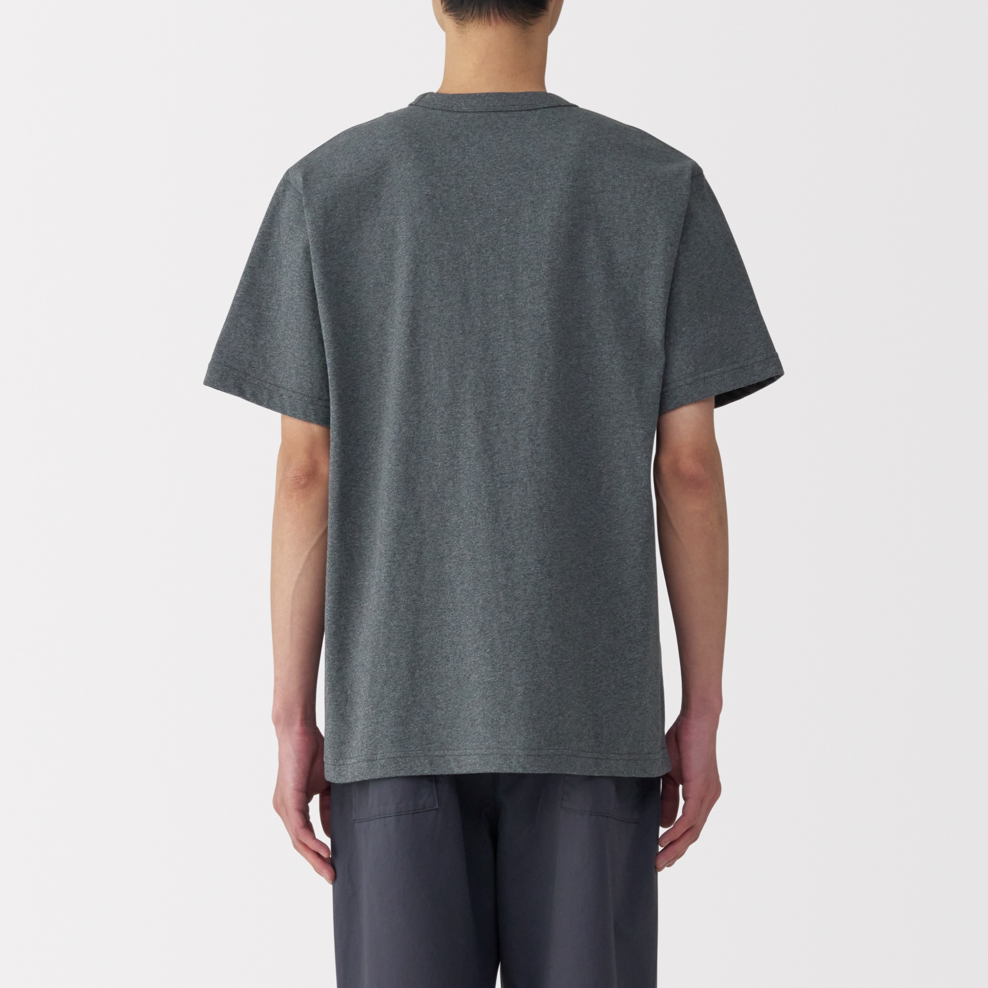 紳士　洗いざらし太番手クルーネック半袖Ｔシャツ