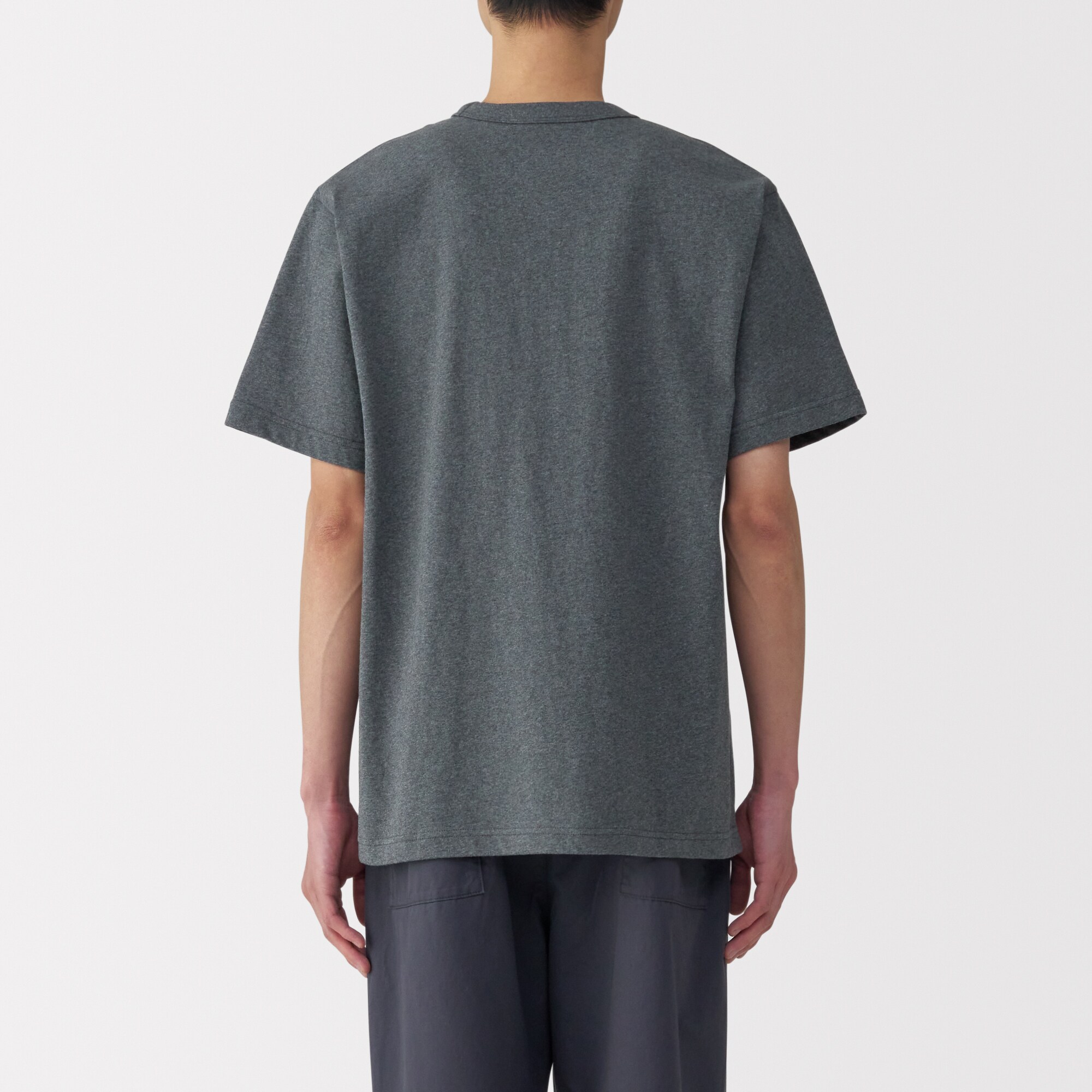 紳士　洗いざらし太番手クルーネック半袖Ｔシャツ