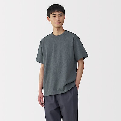 紳士　洗いざらし太番手クルーネック半袖Ｔシャツ