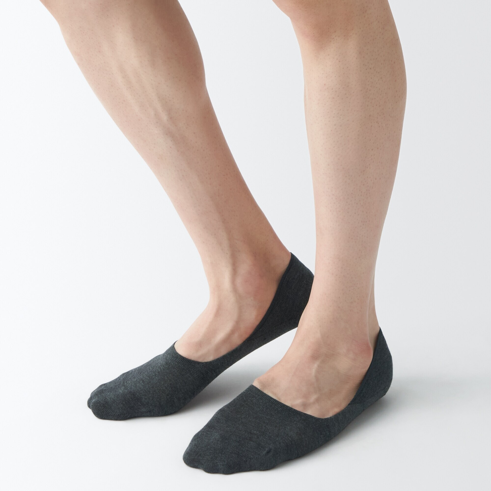 紳士　かかと滑り止め付き　薄手　フットカバー　※杢色