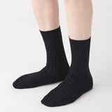 紳士　足なり直角　リブ編み　ビジネス靴下