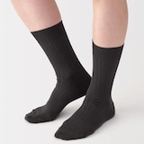 紳士　足なり直角　リブ編み　ビジネス靴下