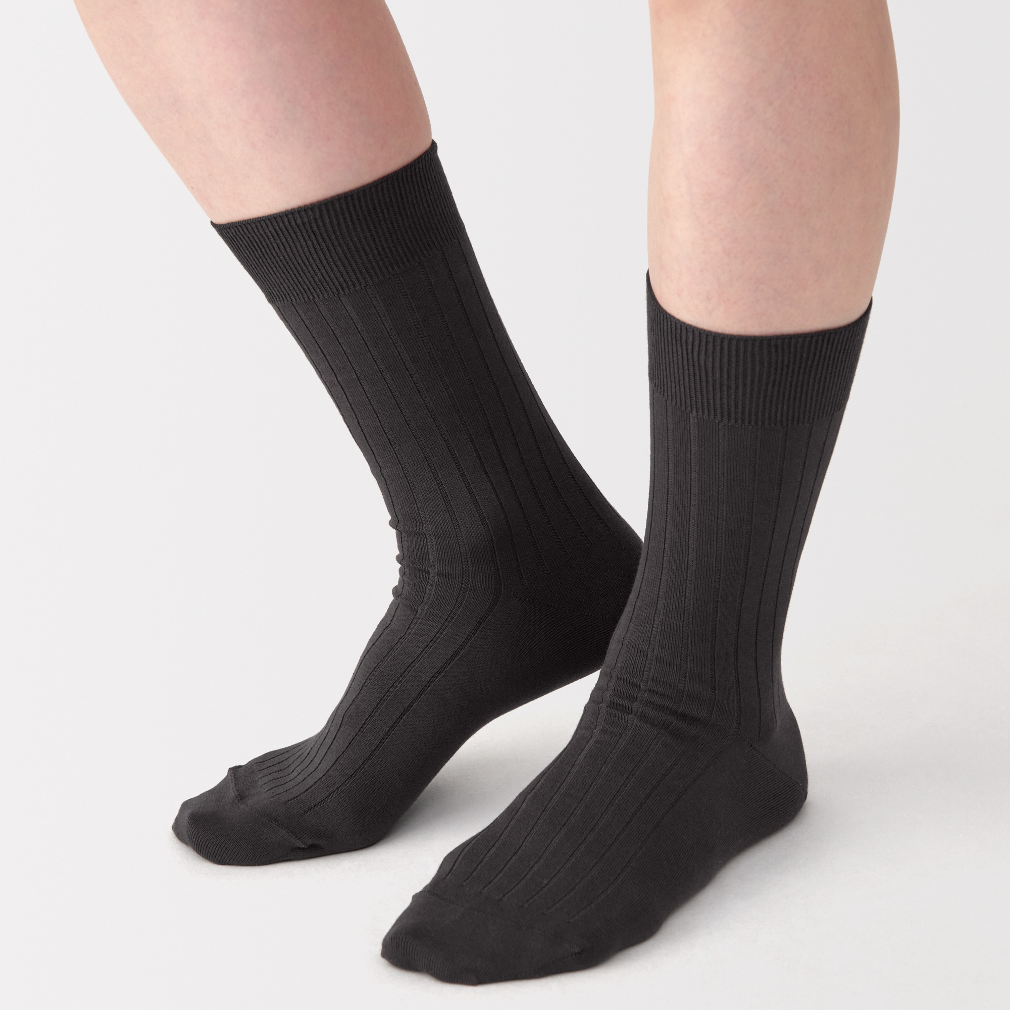 紳士　足なり直角　リブ編み　ビジネス靴下