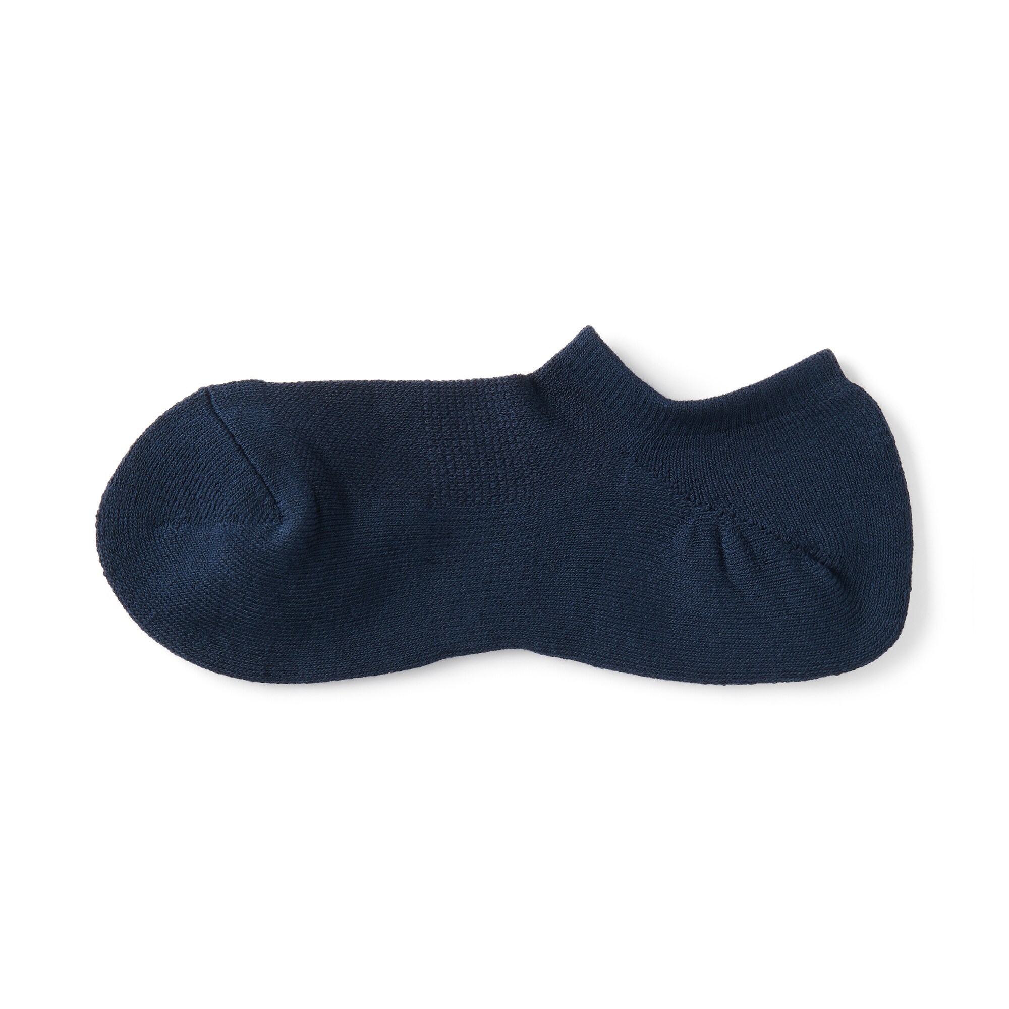 紳士　足なり直角　パイル編み　スニーカーイン（無地）