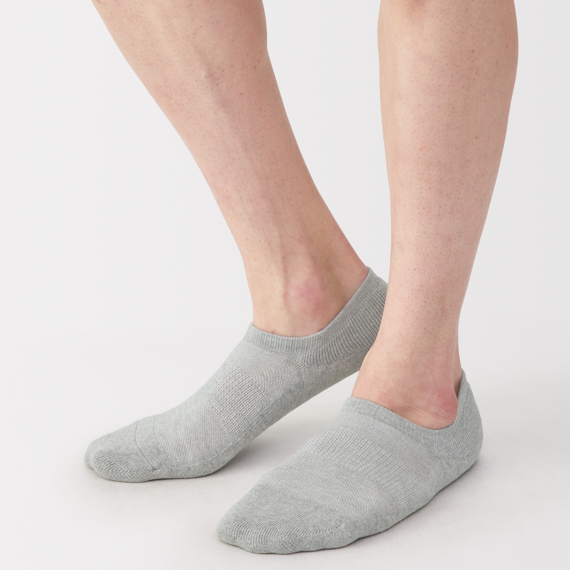 紳士　足なり直角　パイル編み　スニーカーイン（無地）※杢色