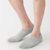 紳士　足なり直角　パイル編み　スニーカーイン（無地）※杢色