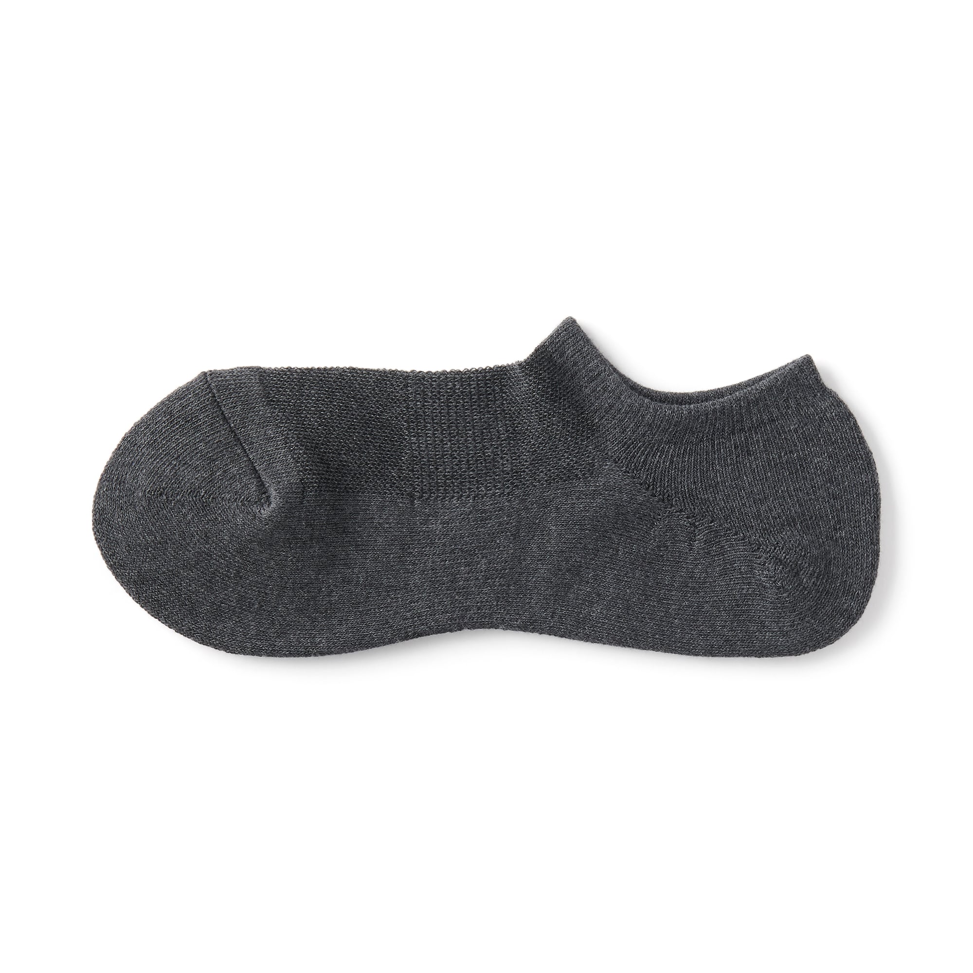 紳士　足なり直角　パイル編み　スニーカーイン（無地）※杢色