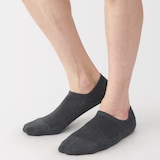 紳士　足なり直角　パイル編み　スニーカーイン（無地）※杢色