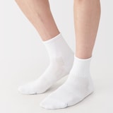 紳士　足なり直角　さらっと綿　ショート丈靴下