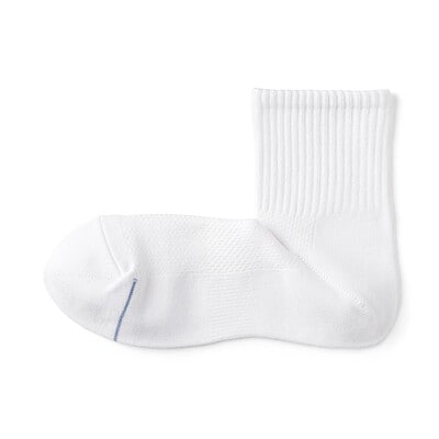 紳士　足なり直角　さらっと綿　ショート丈靴下