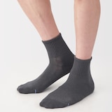 紳士　足なり直角　さらっと綿　ショート丈靴下