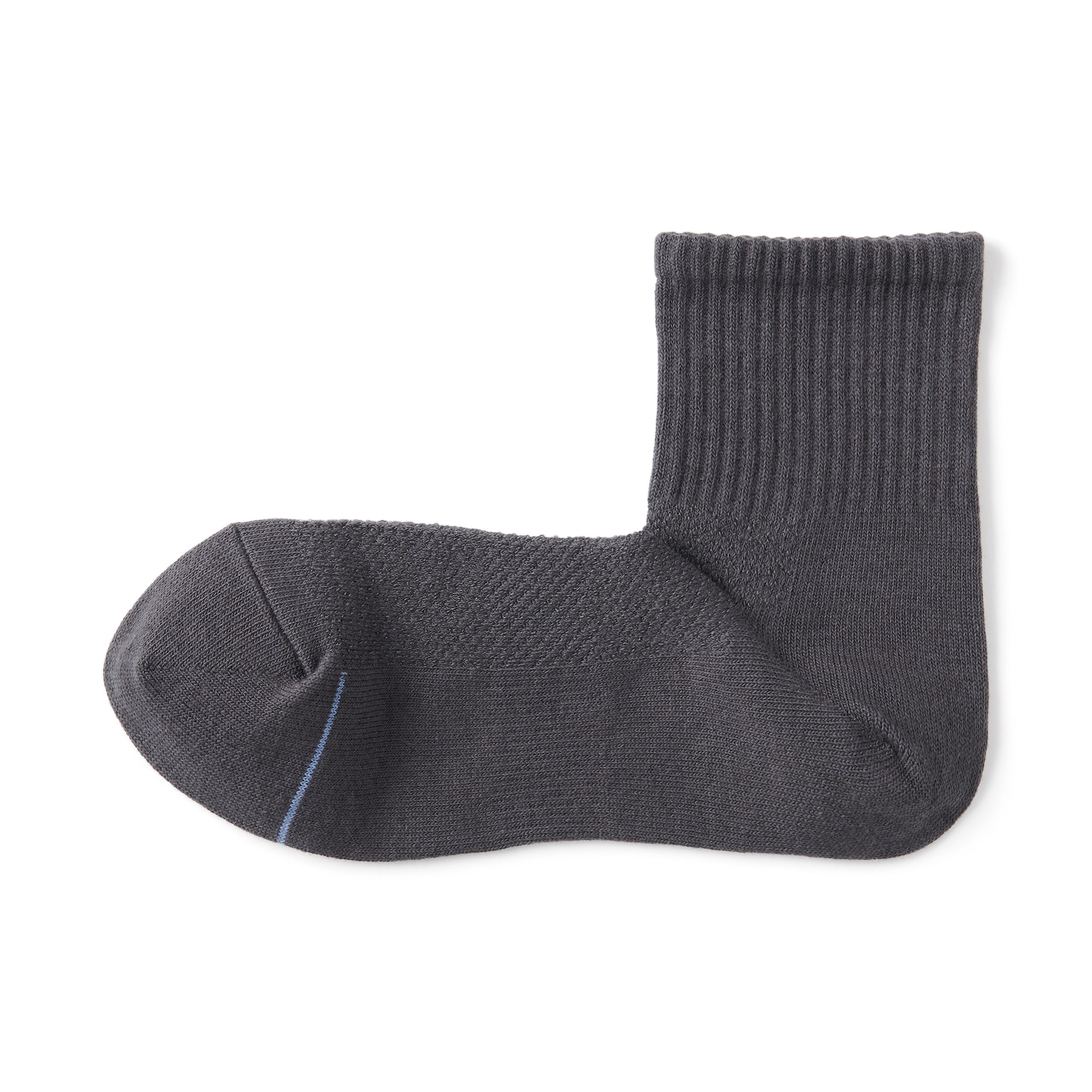 紳士　足なり直角　さらっと綿　ショート丈靴下