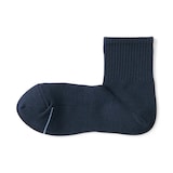 紳士　足なり直角　さらっと綿　ショート丈靴下