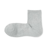 紳士　足なり直角　パイル編み　ショート丈靴下（無地）※杢色