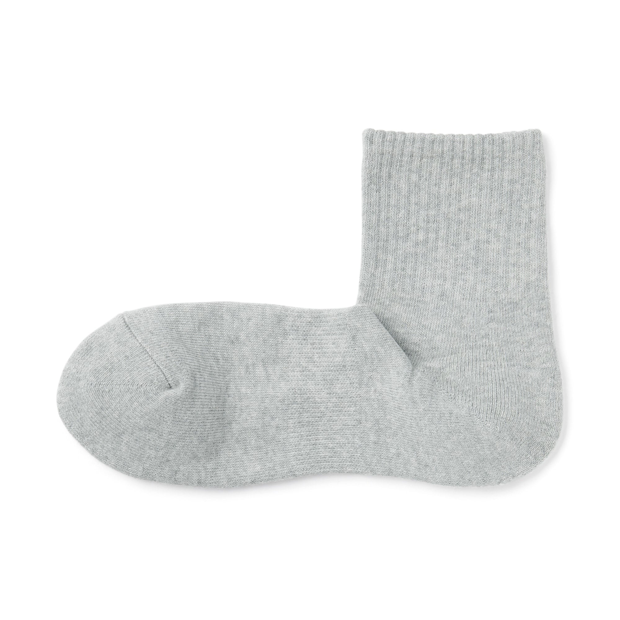 紳士　足なり直角　パイル編み　ショート丈靴下（無地）※杢色