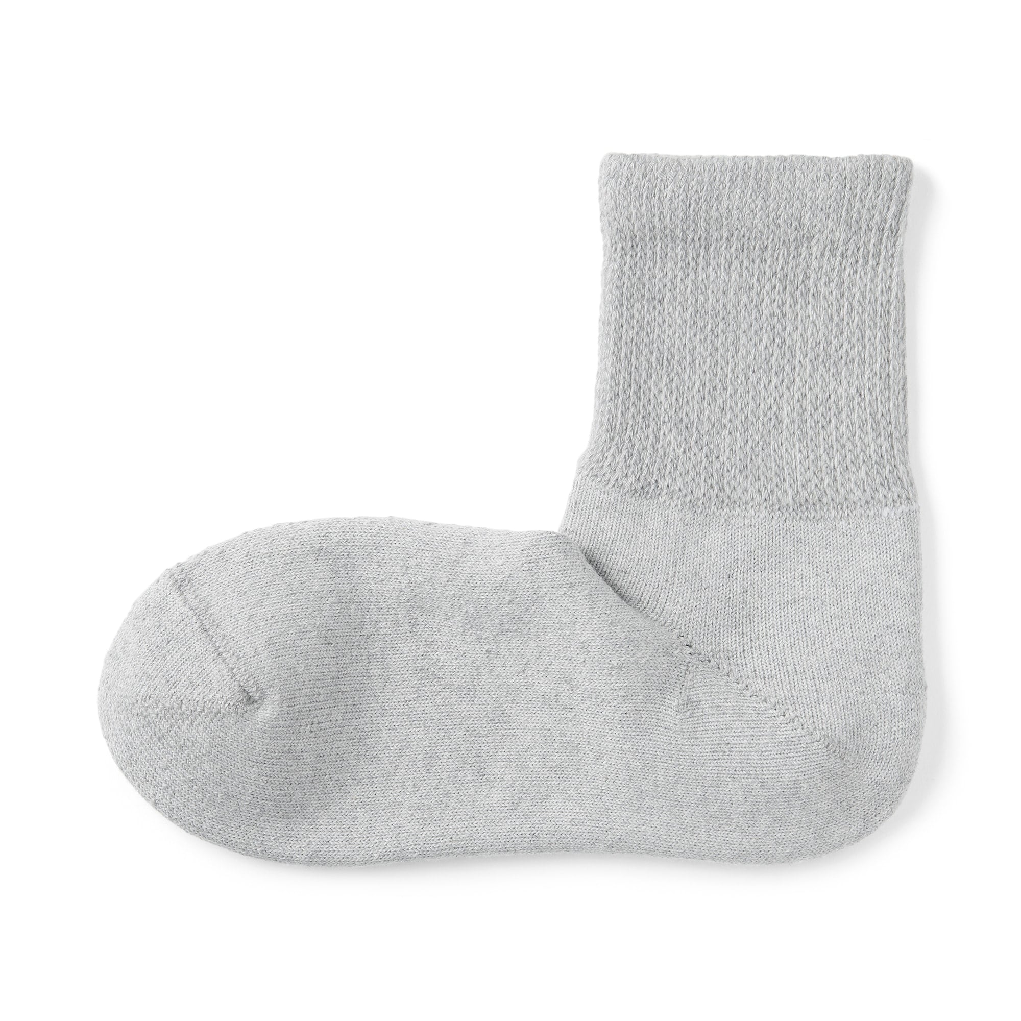 紳士　足なり直角　パイル編み　履き口のびのび　ショート丈靴下