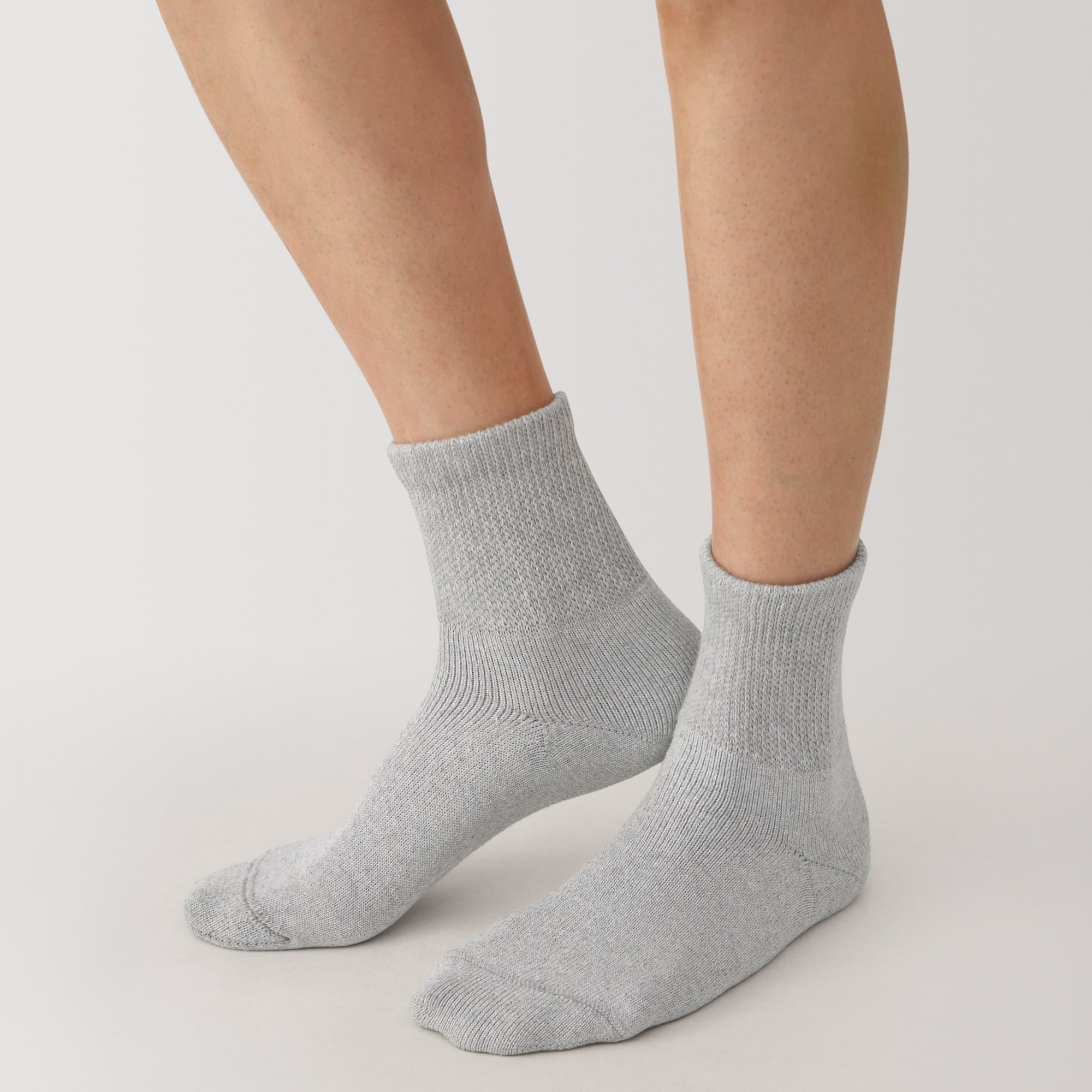 紳士　足なり直角　パイル編み　履き口のびのび　ショート丈靴下