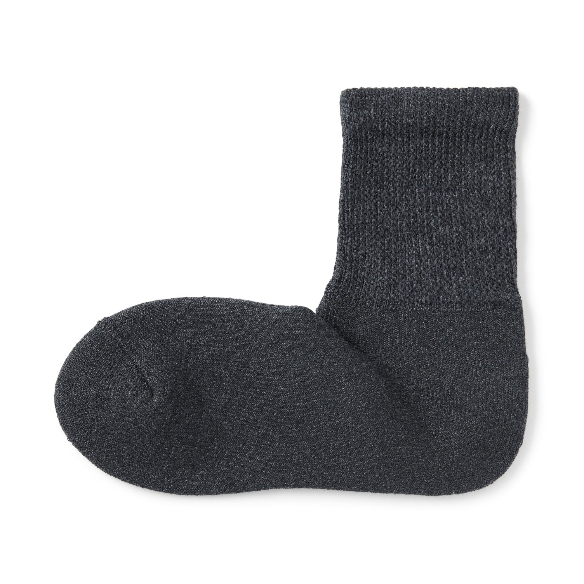 紳士　足なり直角　パイル編み　履き口のびのび　ショート丈靴下