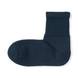 紳士　足なり直角　パイル編み　履き口のびのび　ショート丈靴下