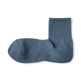 紳士　足なり直角　パイル編み　ショート丈靴下（無地）