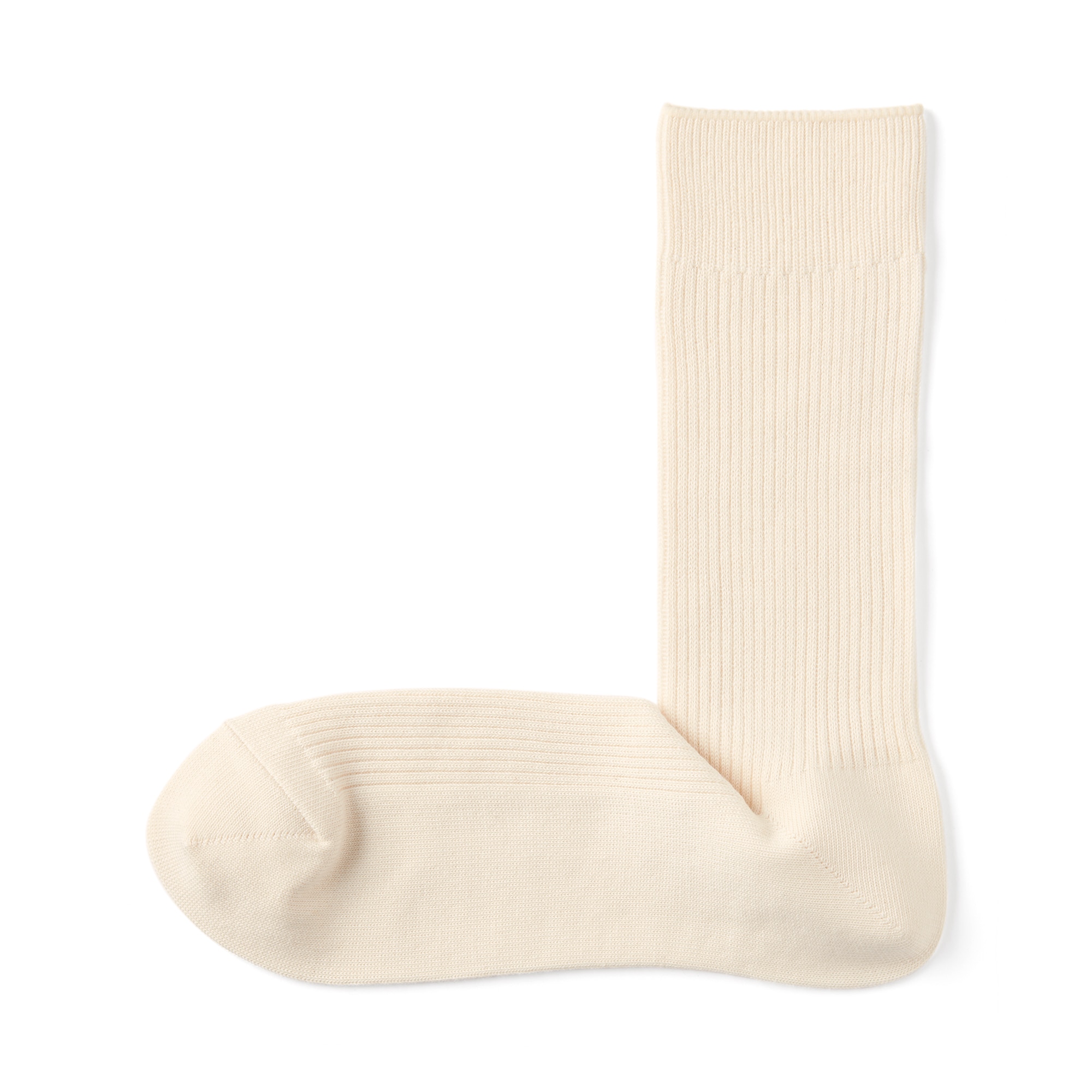 紳士　足なり直角　ズレ落ちにくいリブ編み靴下