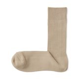 紳士　足なり直角　ズレ落ちにくいリブ編み靴下