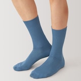 紳士　足なり直角　ズレ落ちにくいリブ編み靴下