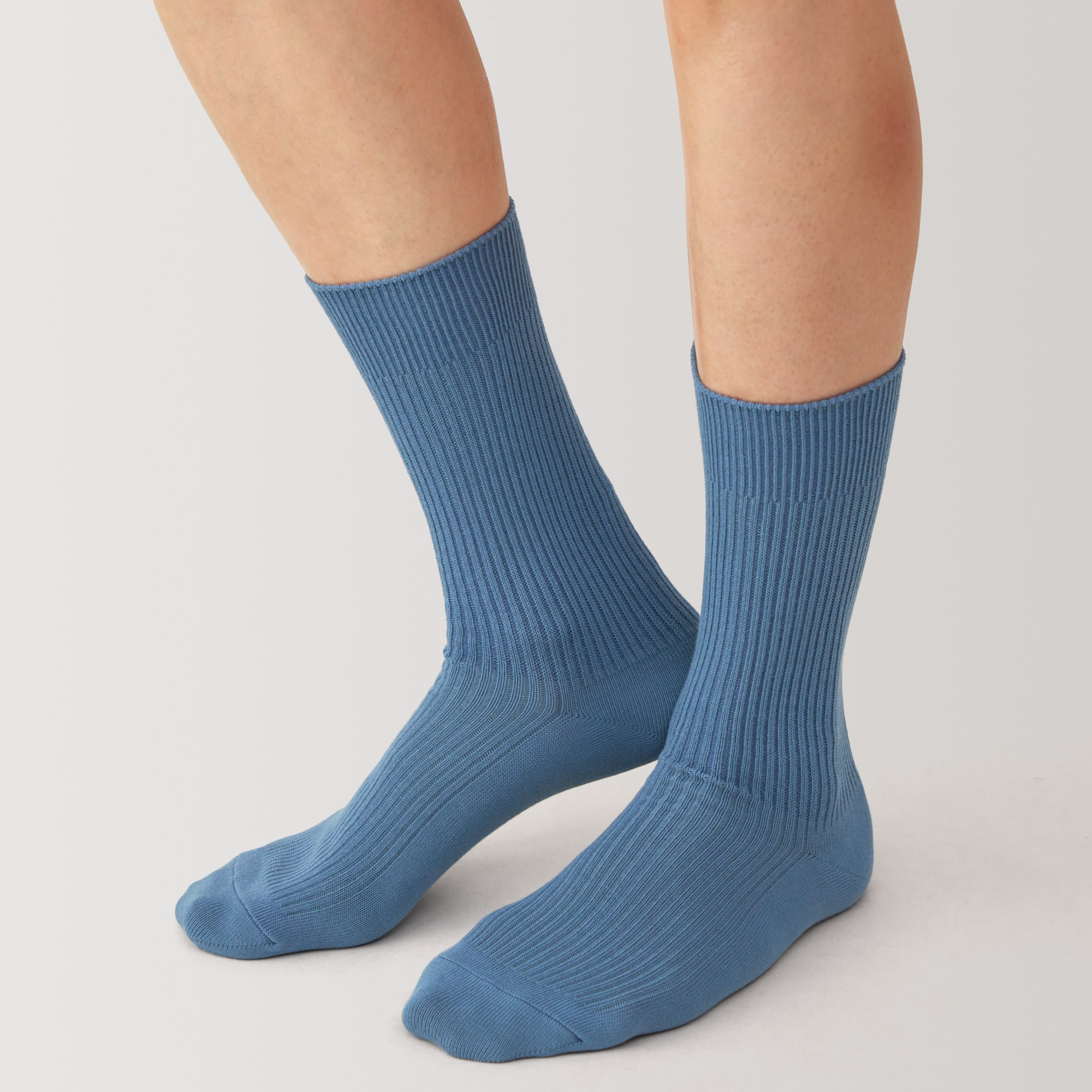 紳士　足なり直角　ズレ落ちにくいリブ編み靴下