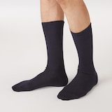 紳士　足なり直角　ズレ落ちにくいリブ編み靴下