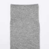 紳士　足なり直角　ズレ落ちにくいリブ編み靴下　※杢色