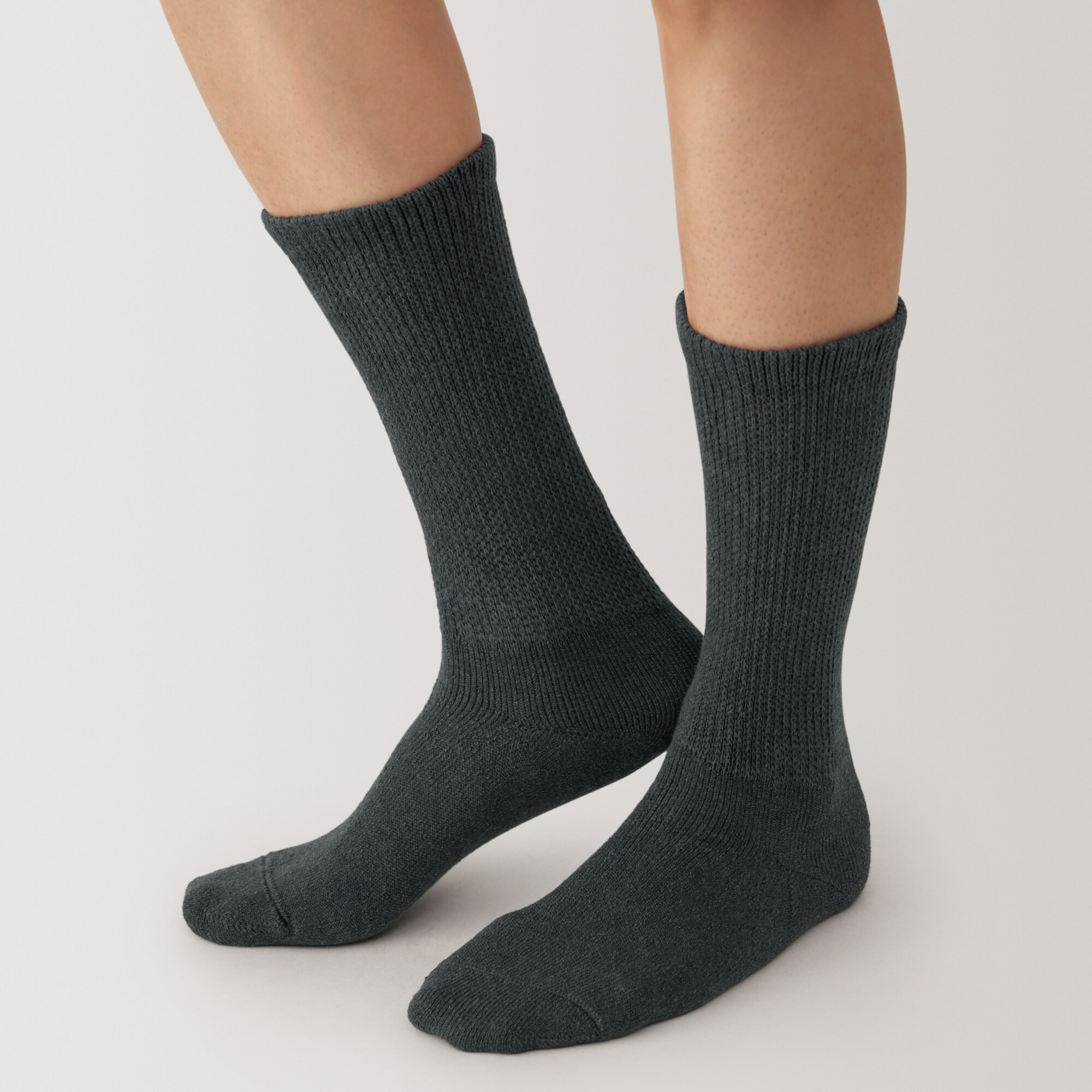 紳士　足なり直角　パイル編み　履き口のびのび　靴下