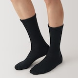 紳士　足なり直角　パイル編み　履き口のびのび　靴下