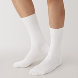 紳士　足なり直角　リブ編み　厚手靴下（無地）