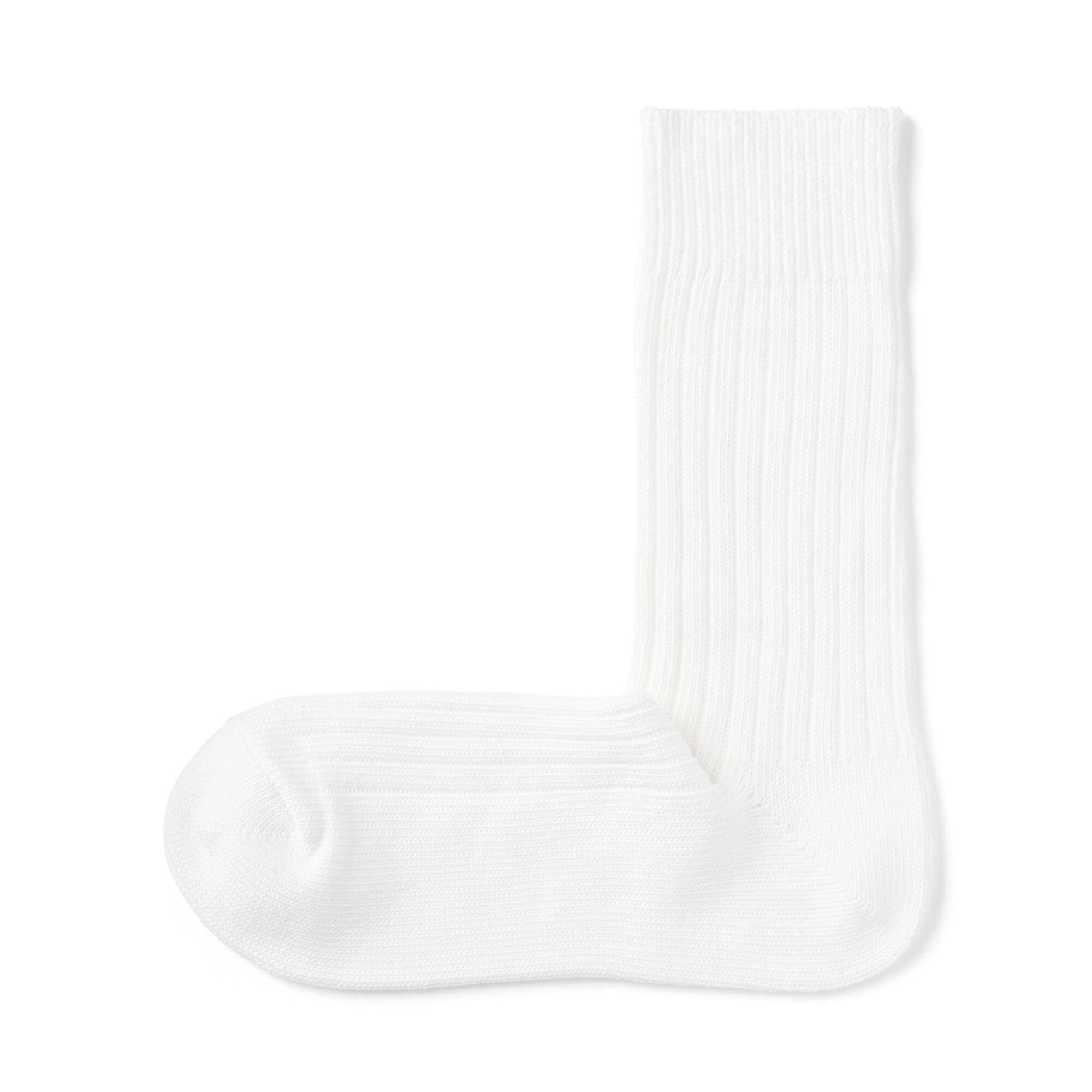 紳士　足なり直角　リブ編み　厚手靴下（無地）