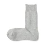 紳士　足なり直角　リブ編み　厚手靴下（無地）