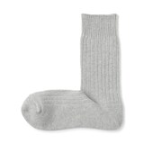 紳士　足なり直角　リブ編み　厚手靴下（無地）