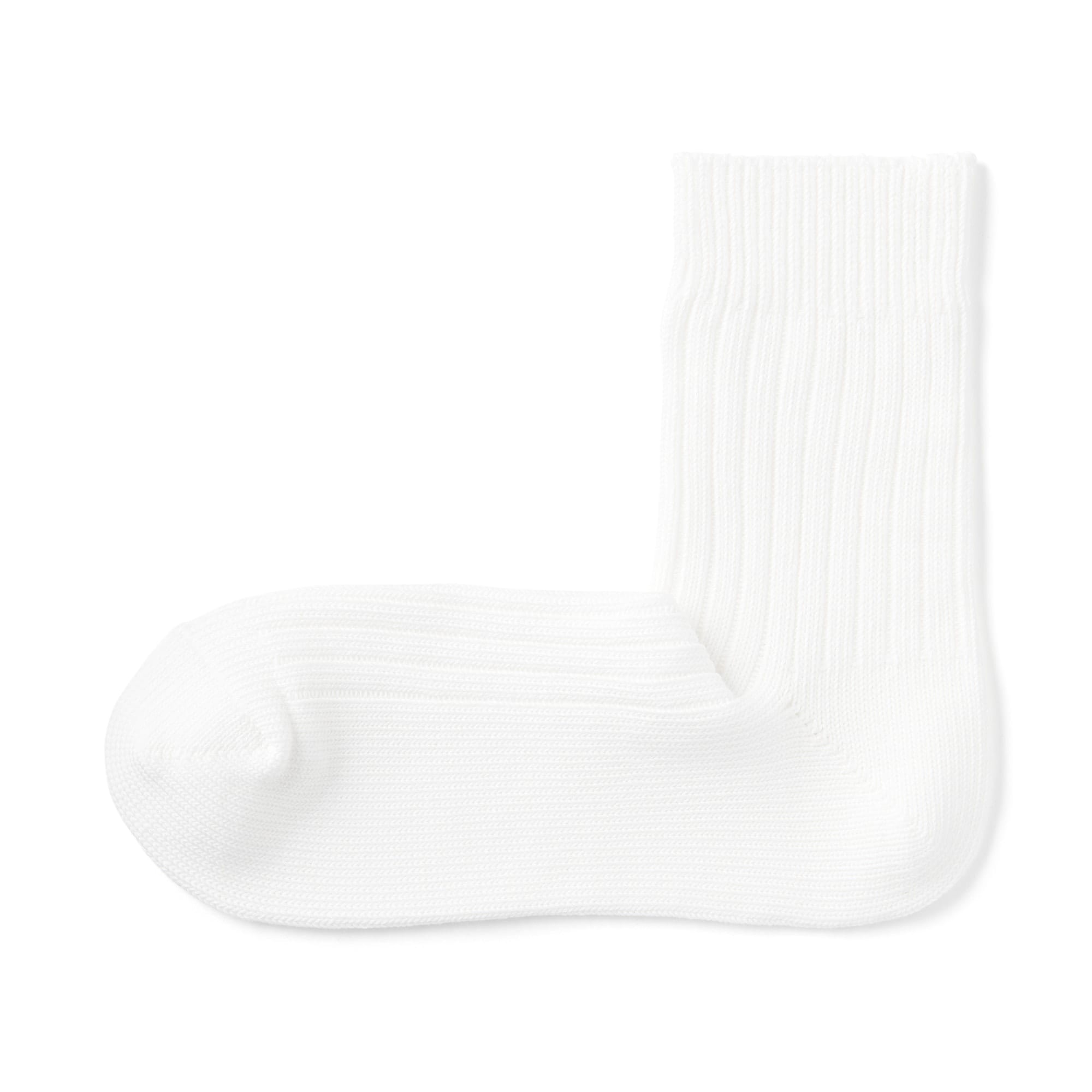 紳士　足なり直角　リブ編み　厚手ショート丈靴下