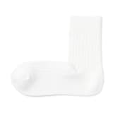 紳士　足なり直角　リブ編み　厚手ショート丈靴下