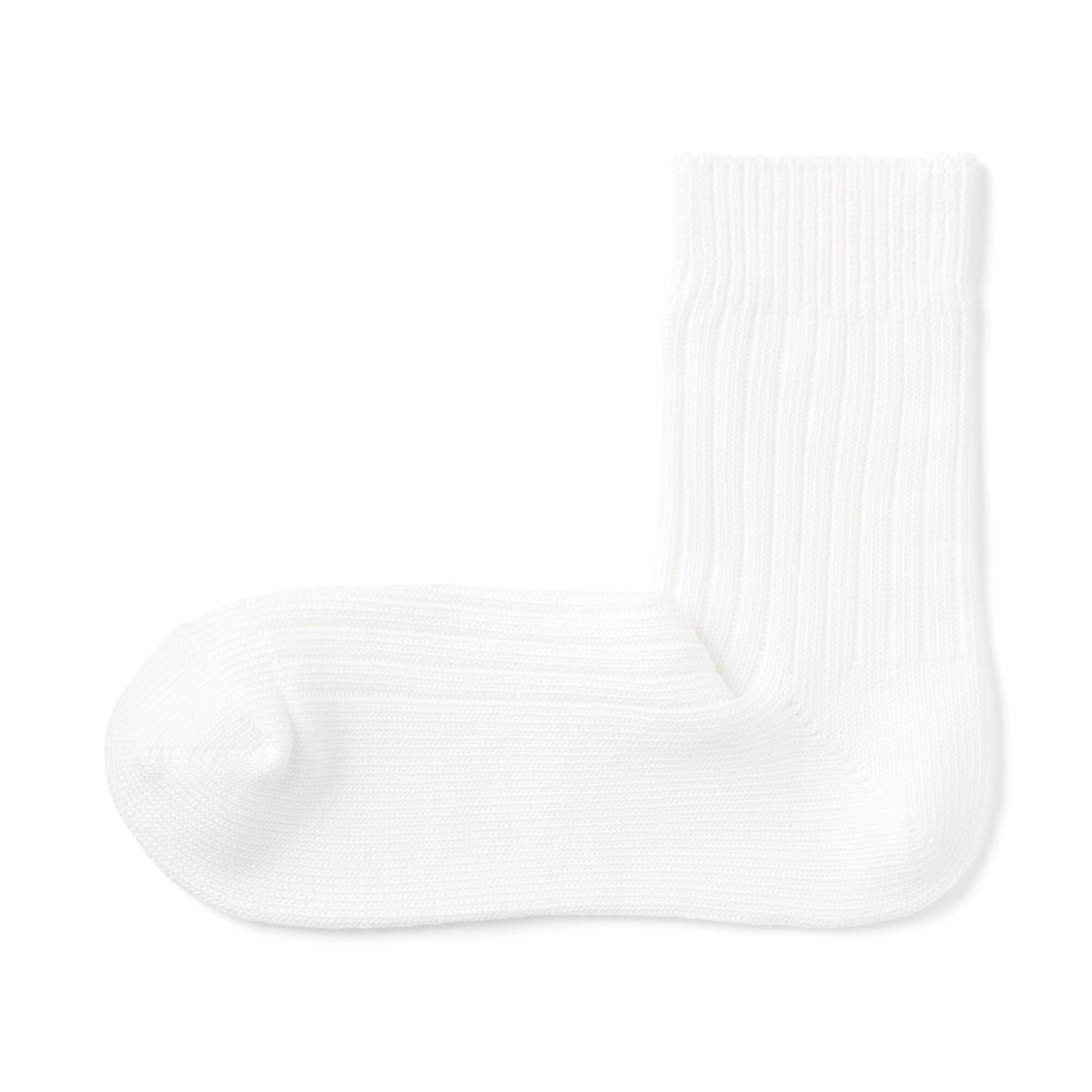 紳士　足なり直角　リブ編み　厚手ショート丈靴下