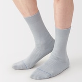 紳士　足なり直角　さらっと綿靴下