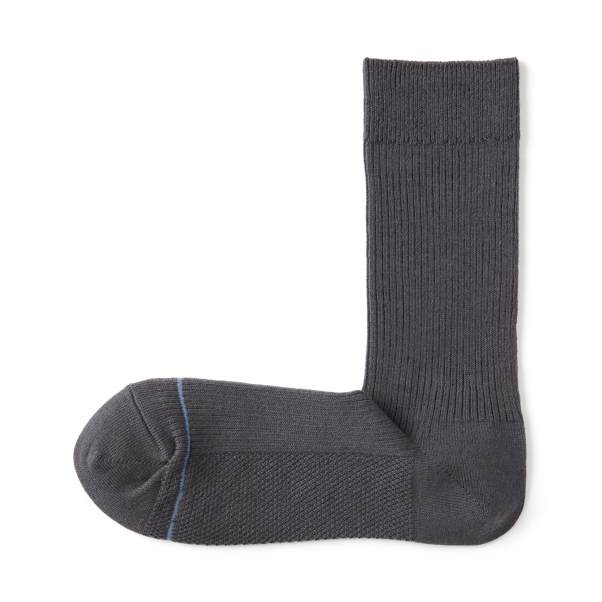 紳士　足なり直角　さらっと綿靴下